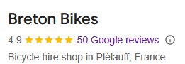 Google cycling holiday reviews